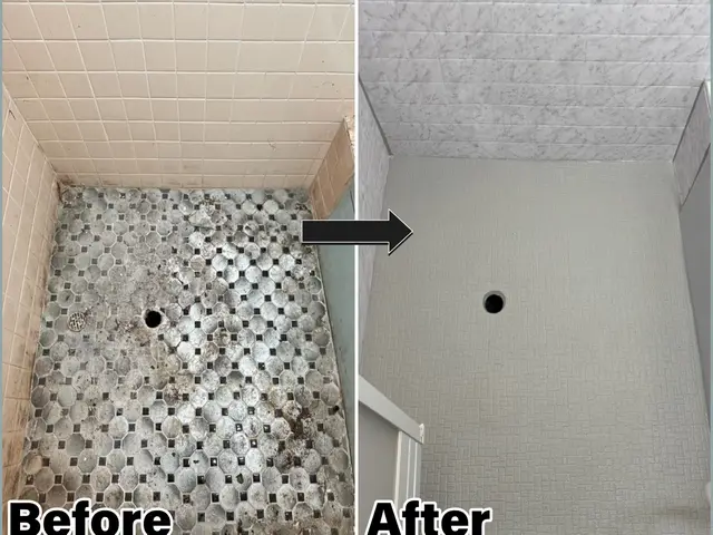 ★バスフロア施工★（浴室床シート貼り）自社開発した床シートでヒヤッとしません。サービスの画像