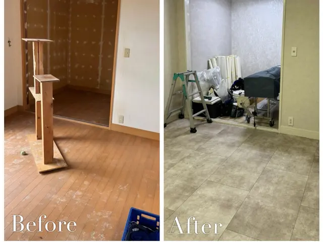 《床フロアタイル施工》サービスの画像