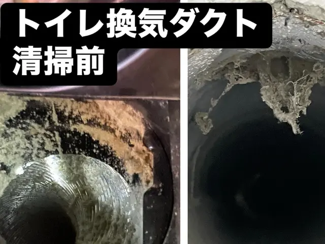特殊なブラシで行う熱交換器ロスナイ・24時間換気ダクト、全館空調換気ダクト清掃サービスの画像