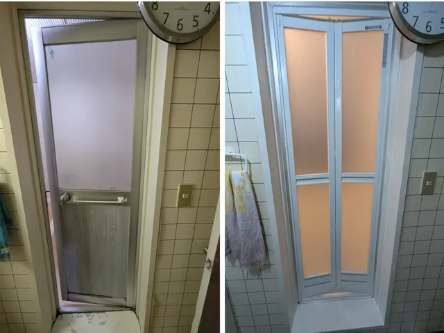 古くなったお風呂のドア交換！下見から施工まで私が誠実・感謝で対応いたします。サービスの画像