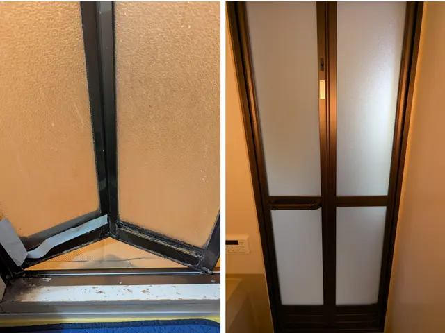 古くなったお風呂のドア交換！下見から施工まで私が誠実・感謝で対応いたします。サービスの画像