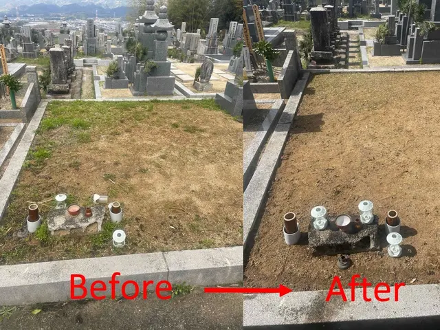 【墓地清掃士】墓石クリーニング専門店が行うお墓参り代行サービス●損害保険加入済サービスの画像