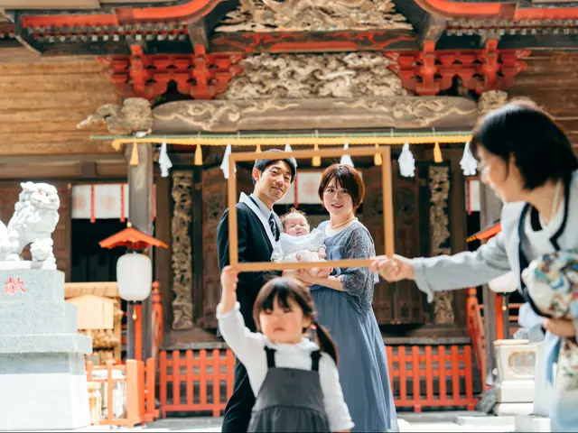 泣いても大丈夫。赤ちゃんペースのお宮参り撮影。