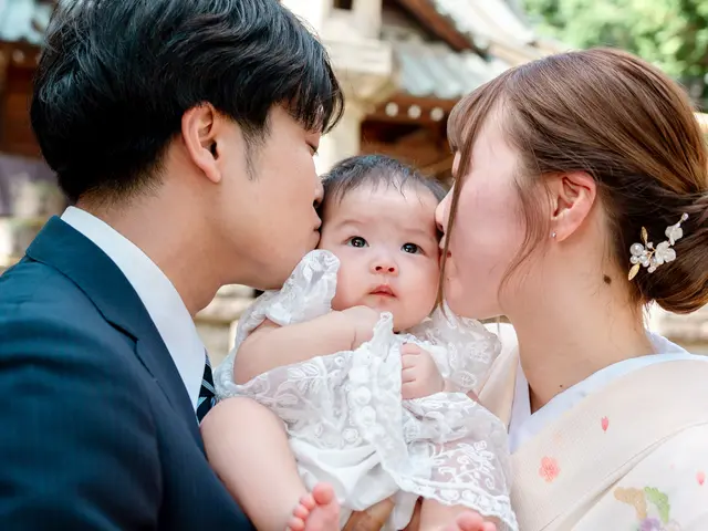 泣いても大丈夫。赤ちゃんペースのお宮参り撮影。