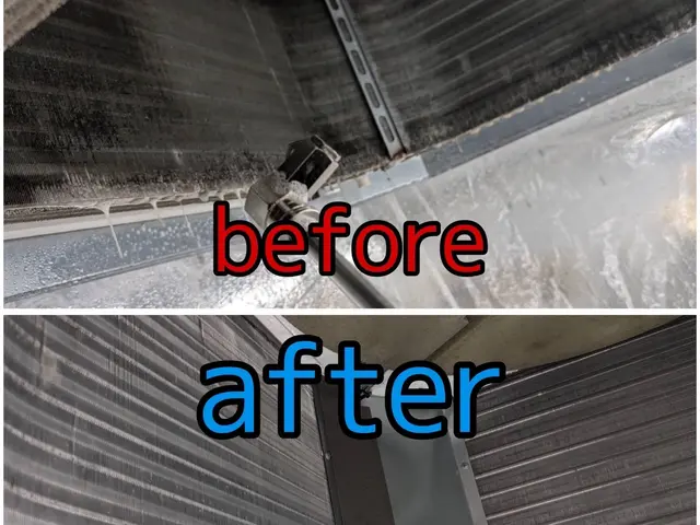 ファンまでしっかり外します【スッキリ快適】！内部のアルミに優しい薬品使用！高圧洗サービスの画像