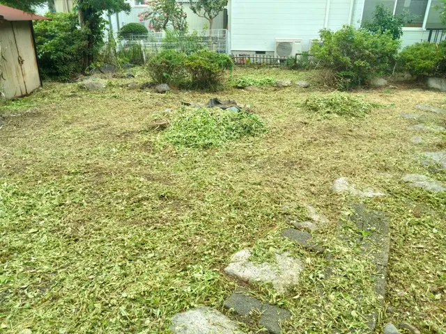 雑草でお困りのお庭や空き地及び駐車場など丁寧にきれいに致します。サービスの画像