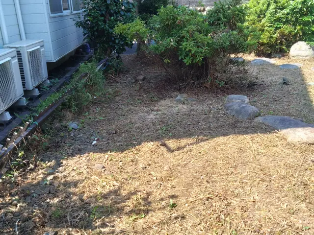 雑草でお困りのお庭や空き地及び駐車場など丁寧にきれいに致します。サービスの画像