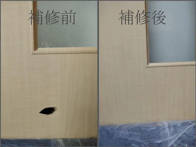 ドアに空いた穴やキズ、綺麗に修復いたしますサービスの画像