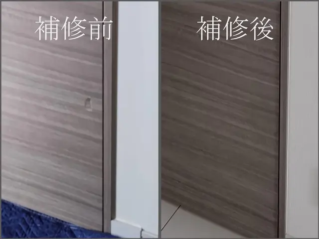 ドアに空いた穴やキズ、綺麗に修復いたしますサービスの画像