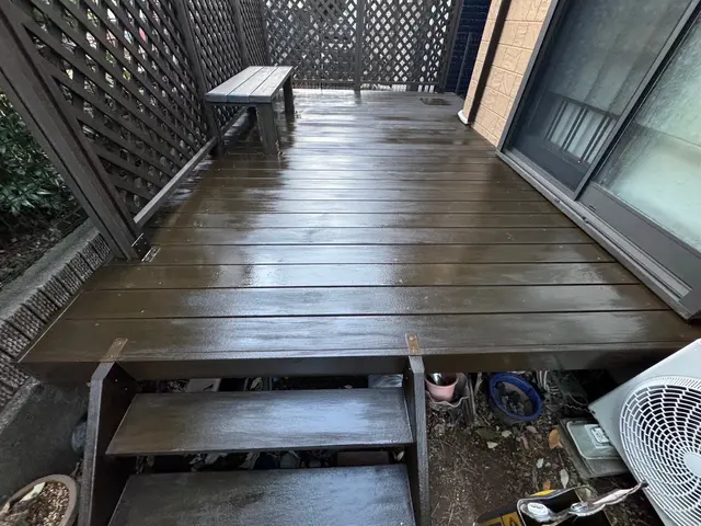 ステイン塗装！ウッドデッキ、ウッドフェンス、無垢床等サービスの画像