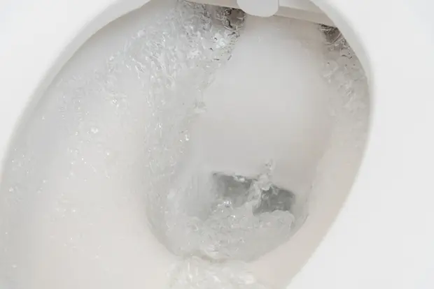 トイレの水を流す