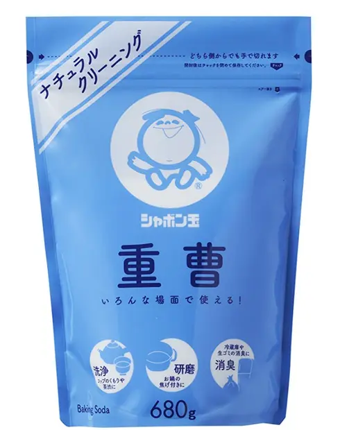 画像の説明シャボン玉石けん シャボン玉 粉末 重曹 掃除 680g 消臭 研磨 ナチュラルクリーニング バッグ