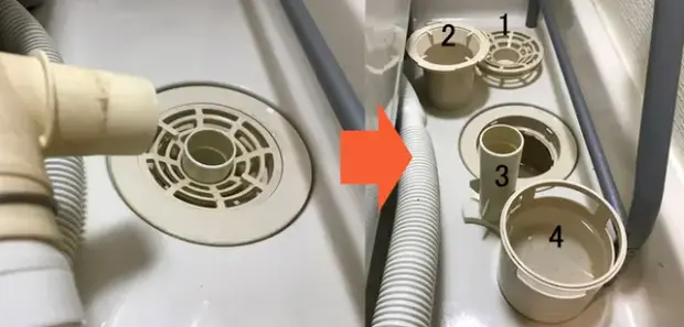 洗濯機の電源プラグを外す