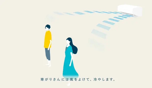 ルームエアコン「暑がりさんも、寒がりさんも〜夏篇〜」 ［霧ヶ峰　きもちいいのつくりかた02］｜しあわせをシェアしよう。チャンネル【三菱電機公式】