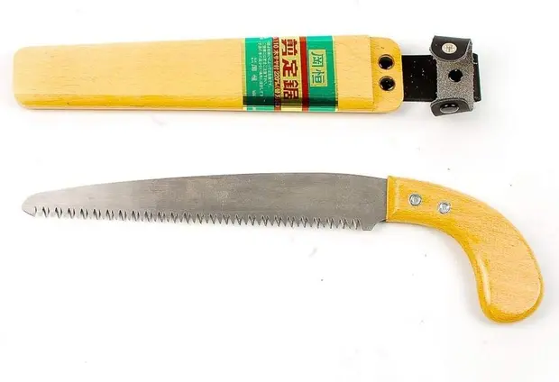 岡恒 剪定のこぎり 木サヤ付 195mm No.107