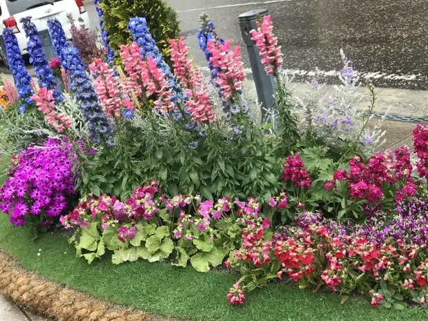 花壇の作り方　レイアウト例