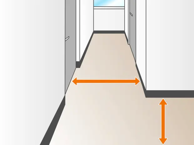 廊下の幅や曲がり角
